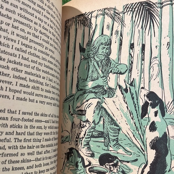 Robinson Crusoe The Life and Adventures of by Daniel Defoe 1955 Hardcover Book - Picture 10 of 16